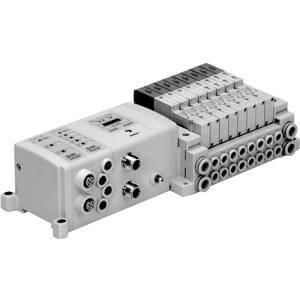 SS5V2-W10S1, 2000 Series, Tie Rod Base Manifold, Serial Wiring w/Input, Output Unit (for EX250)