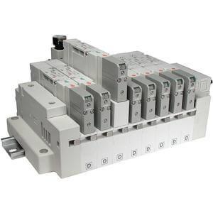 SS5V2-16F/P*, 2000 Series, Cassette Base Manifold, D-sub Connector &amp; Flat Ribbon Cable