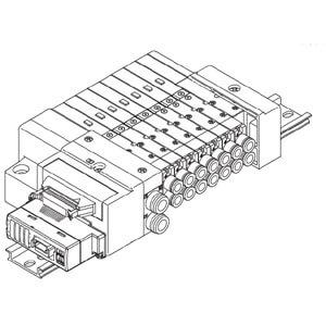 10-SS5Q13, 1000 Series Manifold,  Plug-in Type, Clean Series