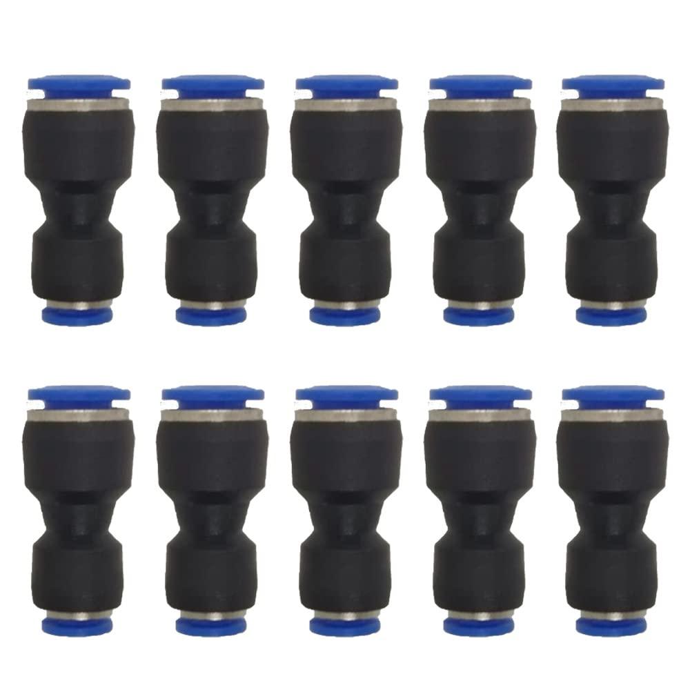 zjxed 8mm OD x 4mm OD Pneumatic quick Connector Push to Connect fittings Straight reducer