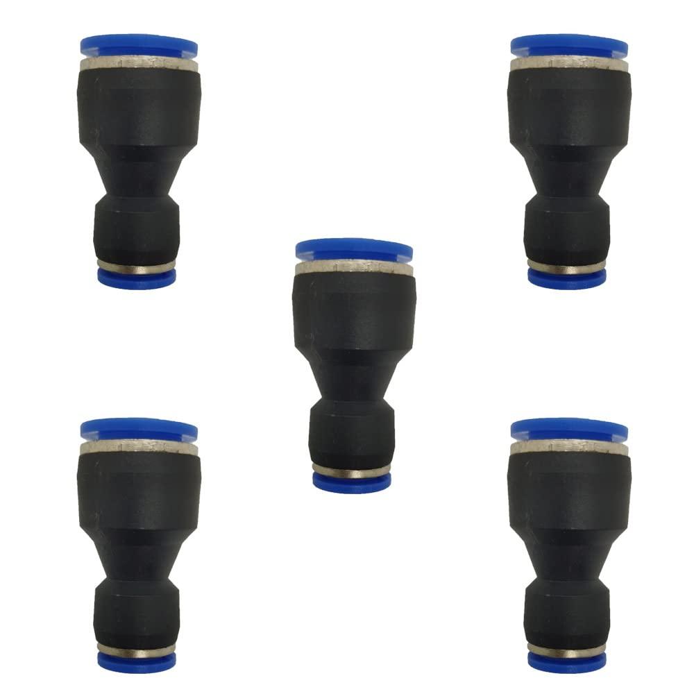 zjxed 12mm OD x 8mm OD Pneumatic quick Connector Push to Connect fittings Straight reducer