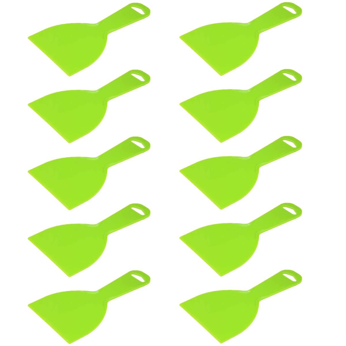 Sinyiol 10Pcs Putty Scraper 4" Plastic Flexible Putty Knives,Large Size Pack,Disposable