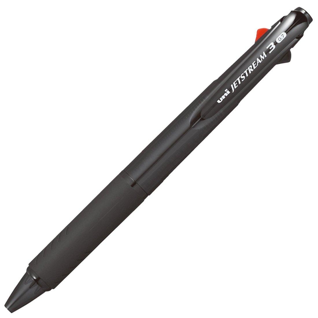 Uni Ballpoint Pen Jetstream 3 Color Red, Blue Ink 0.7mm, Transparent Black (SXE340007T.24)