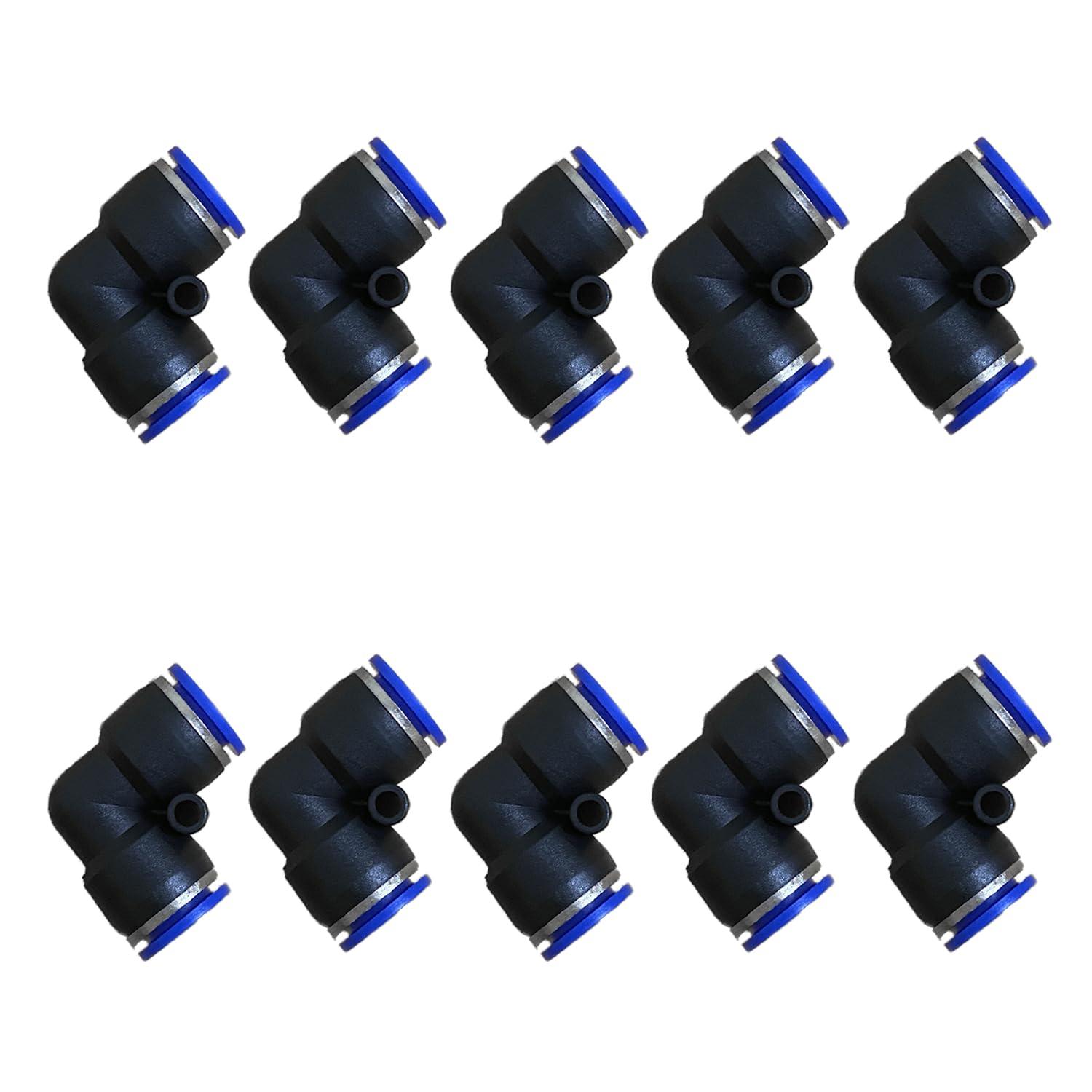 6mm Od Air Line Elbow Union, Push To Connect Air Fittings, Push Elbow Push Air Fitting (10