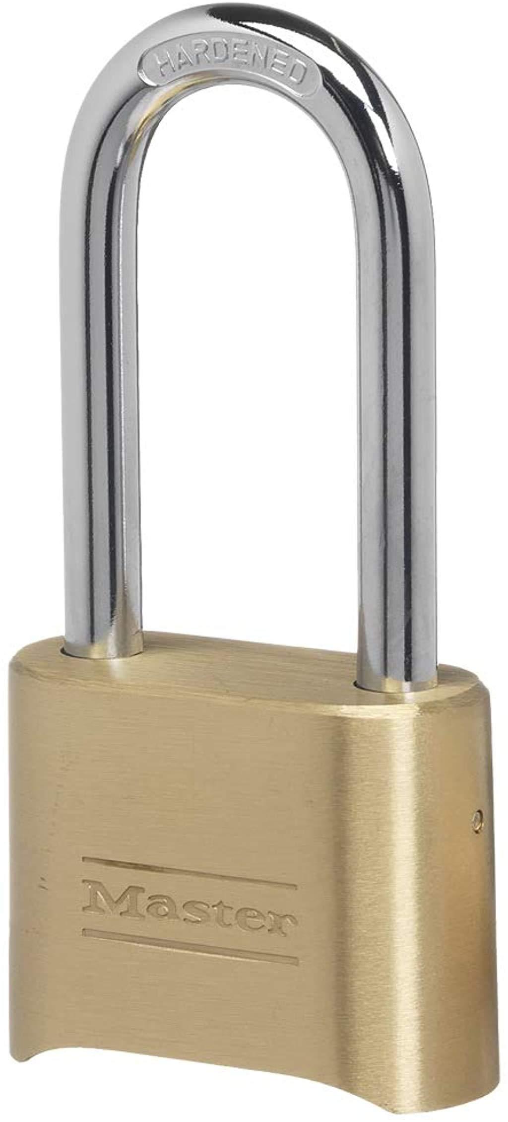 Master Lock Brass Combination Lock, Gate Lock for Outdoor Fence or Shed, Customizable