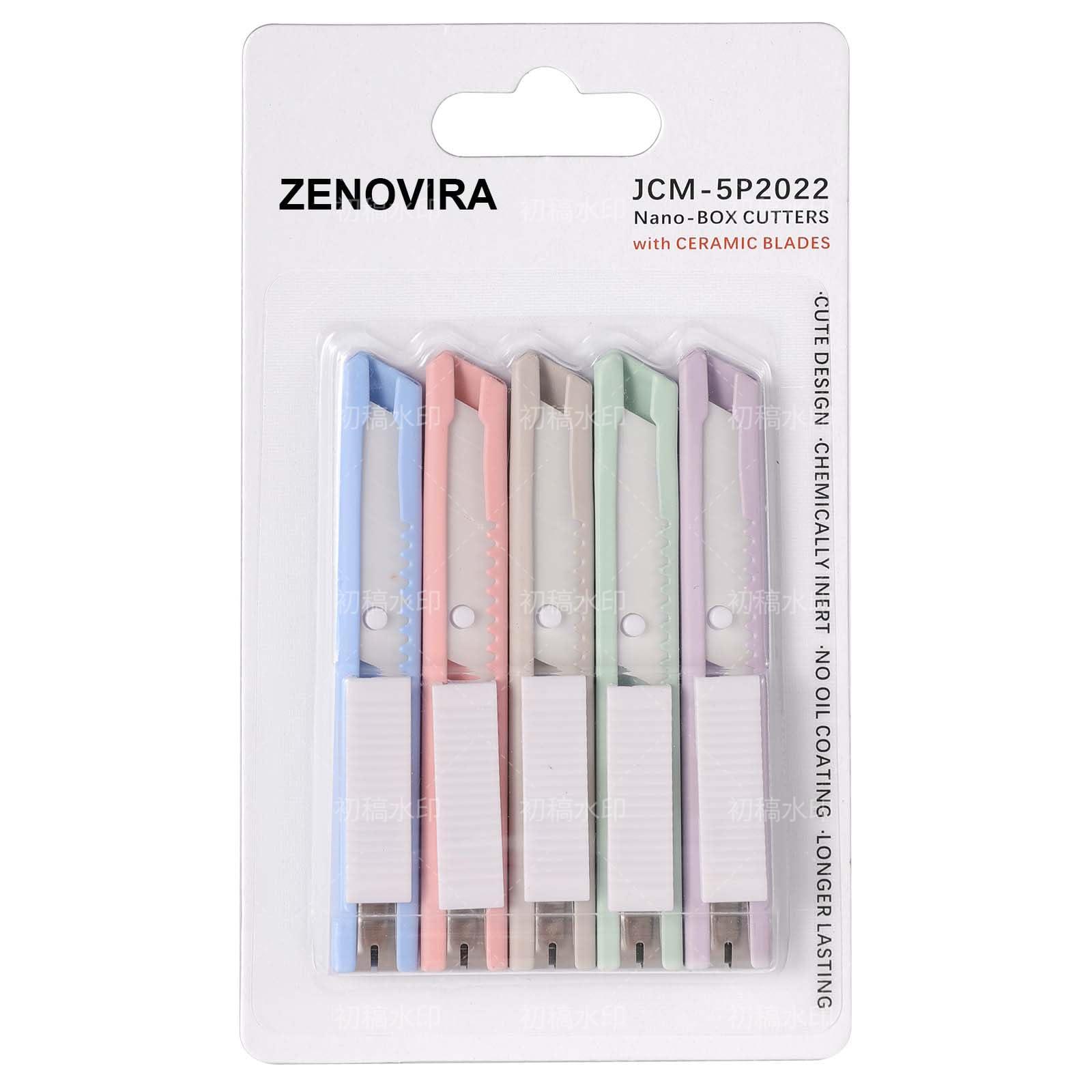 CUTOKAY Mini Box Cutters (70 cutters) and Ceramic Blades (300 PCS) Cute Utility Knife Pakage