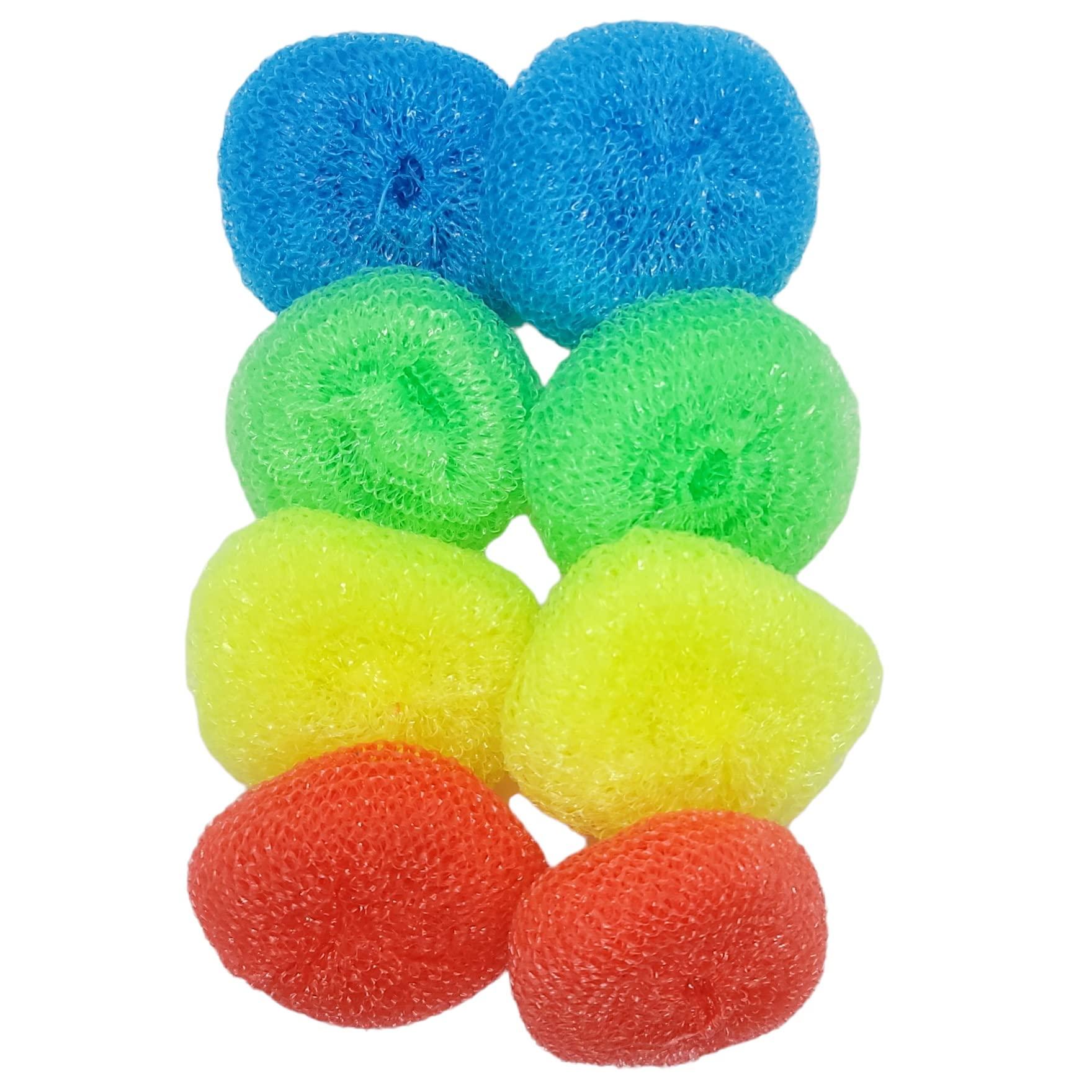 Handy Housewares Durable Non-Scratch Nylon Scouring Pads | Round All-Surface Cleaning Pads |