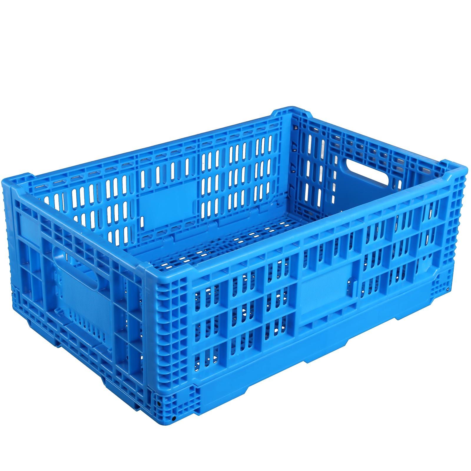 Collapsible Storage Bin Containe Liter Transferheavy duty plastic storage box,blue milk crates