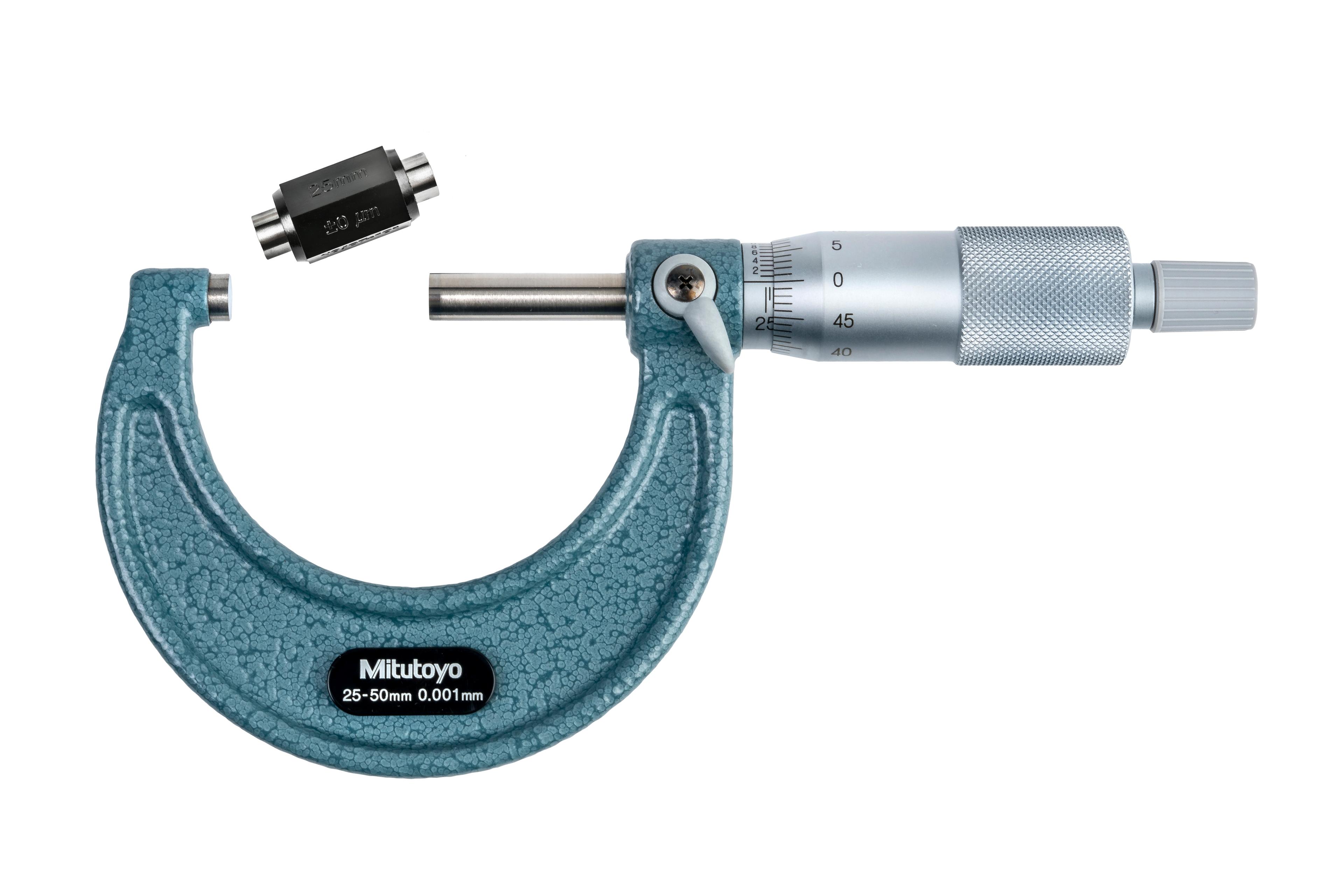 Mitutoyo, 103-130, 25-50mm,  0.01mm Mechanical Outside Micrometer, Ratchet Stop