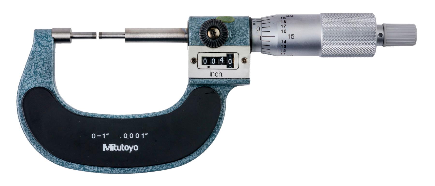 Mitutoyo, 131-166, 0-1/.0001" D. SPLINE MIC