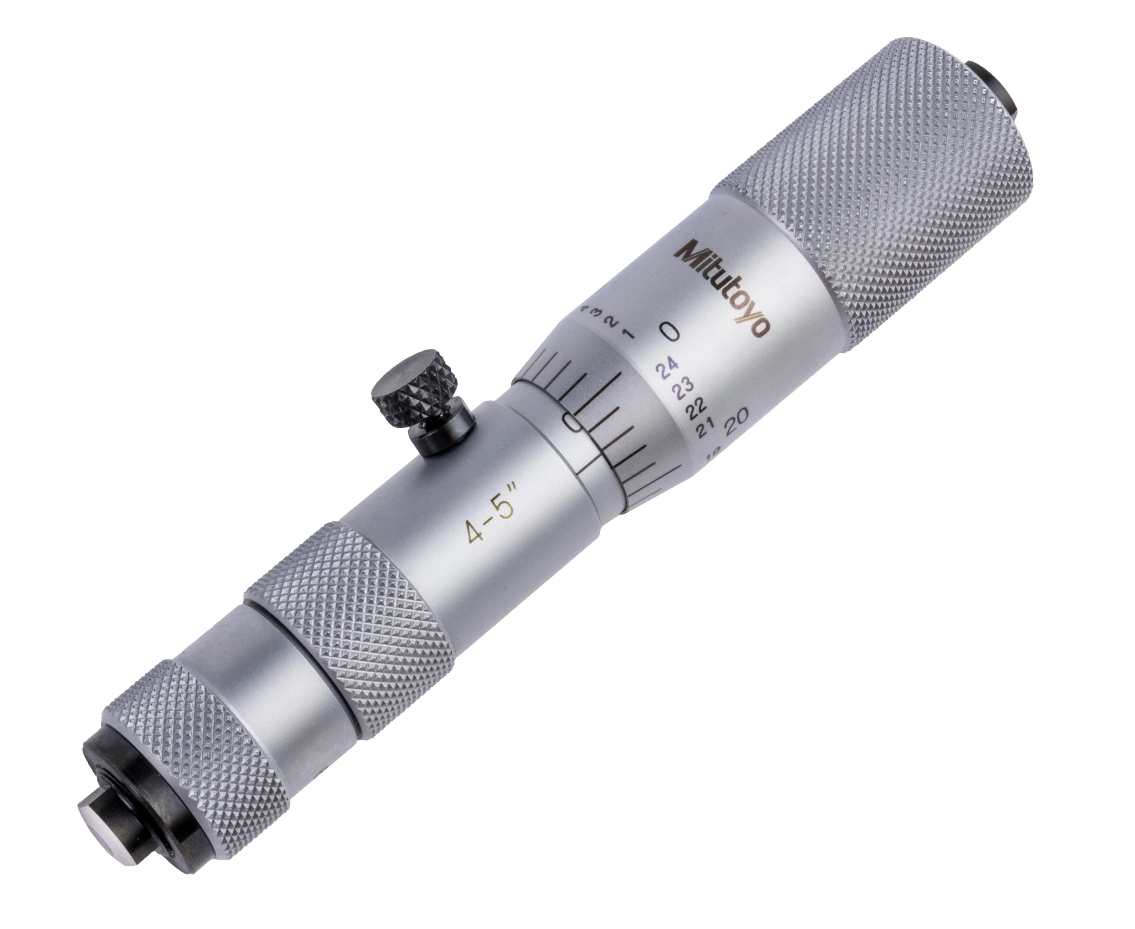 Mitutoyo, 139-002, Extension-pipe type Tubular Inside Micrometer, 4-5 inches range, 1 In travel of micrometer head, Micrometer head only extension pipe