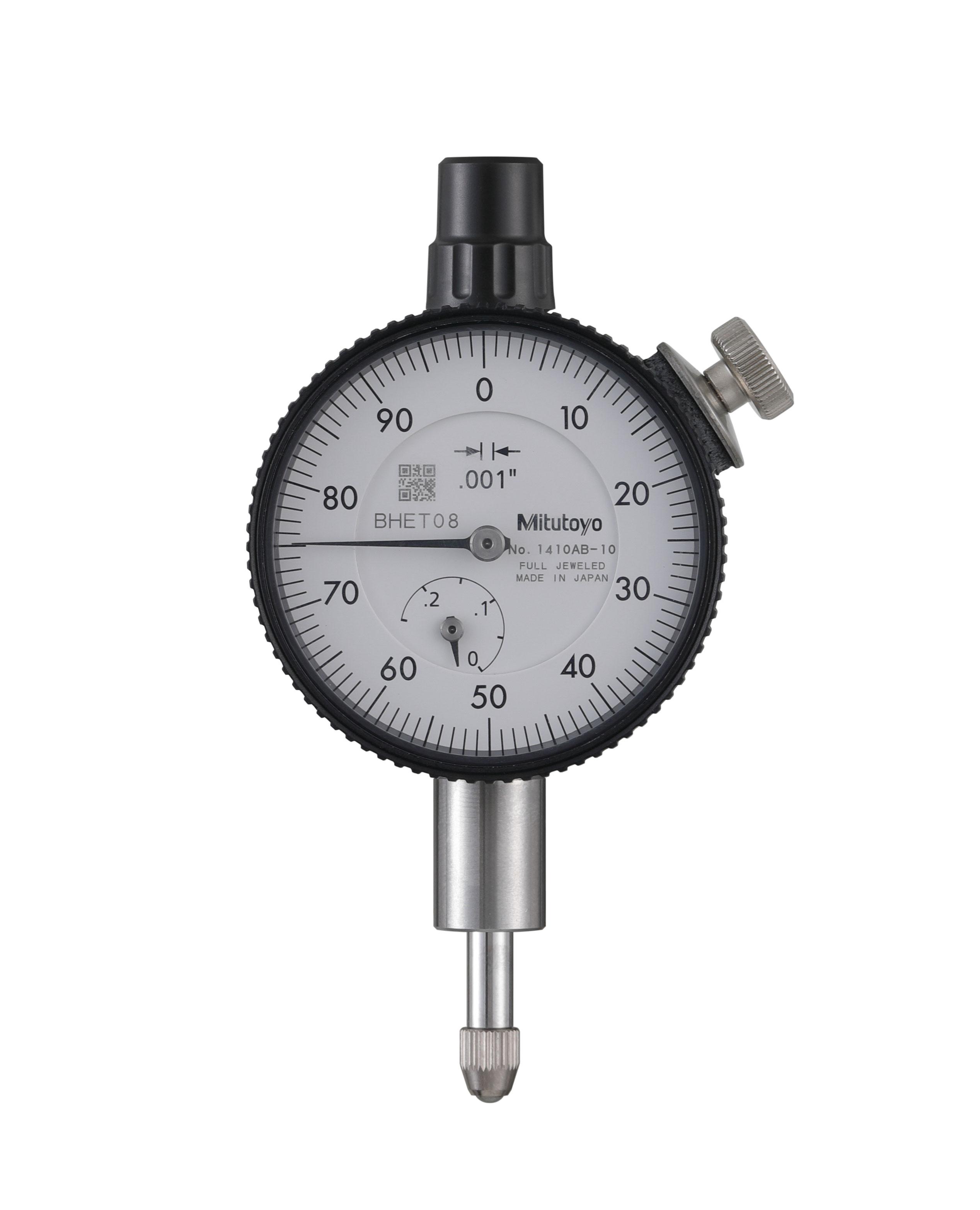 Mitutoyo, 1410AB-10, DIAL INDICATOR, .001-.25 In, Flat back