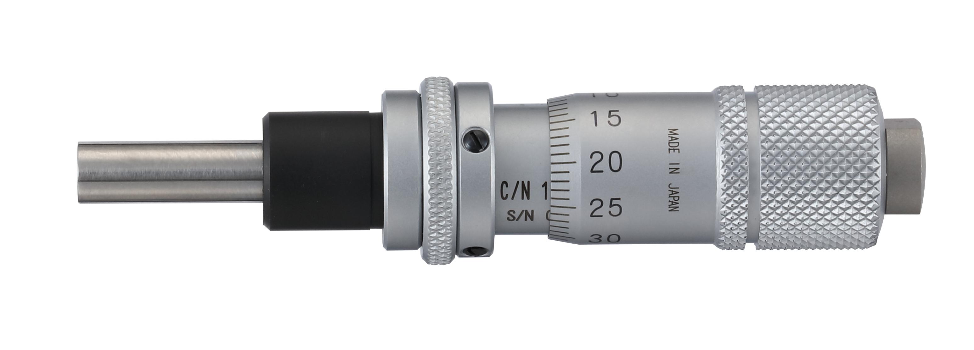 Mitutoyo, 148-823-10, Mic Head, 13-0mm, 0.01mm, Flat, Plain, 9.5mm, Spindle Lock, Reverse Reading