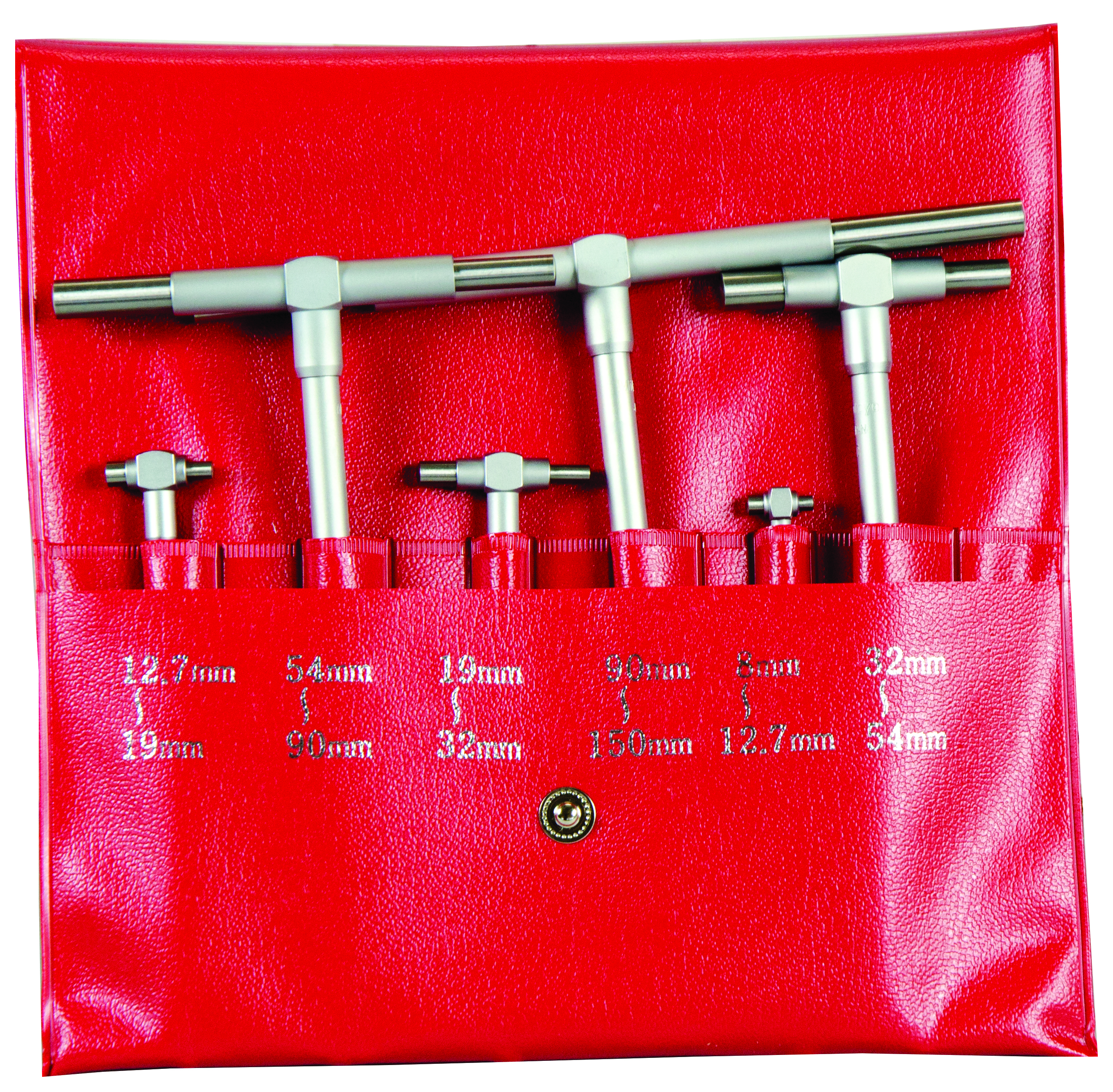 Mitutoyo, 155-905, 8-150mm, Telescoping Gage Set, 6 Pieces (8-12.7mm, 12.7-19mm, 19-32mm, 32-54mm, 54-90mm, 90-150mm)