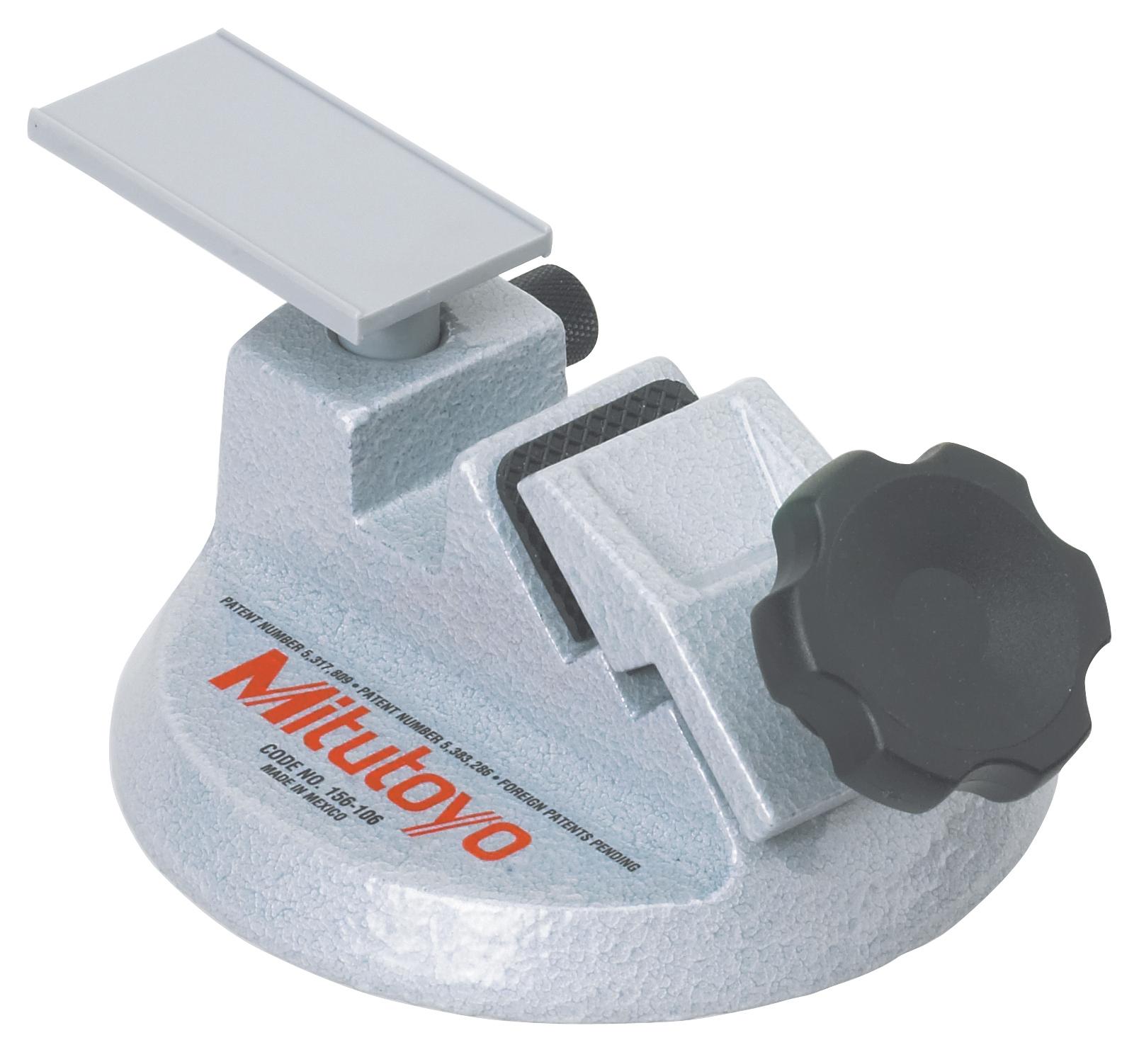 Mitutoyo, 156-106,  0-2 In/0-50mm, Micrometer Stand, Fixed Angle With Platform for 3-Wire Measurement