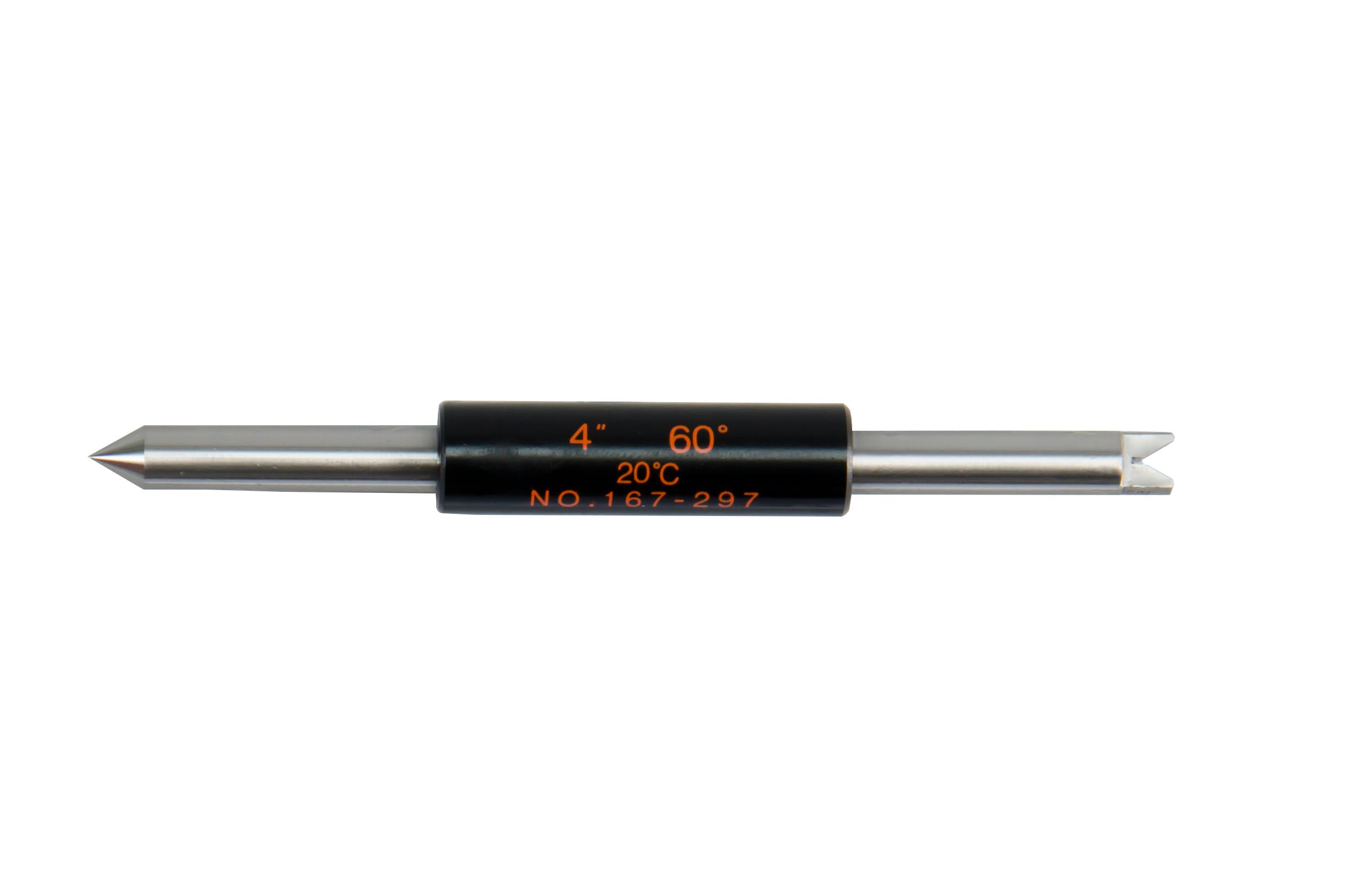 Mitutoyo, 167-297, 4 In, Screw Thread Micrometer Standard Bar, 60 Degrees
