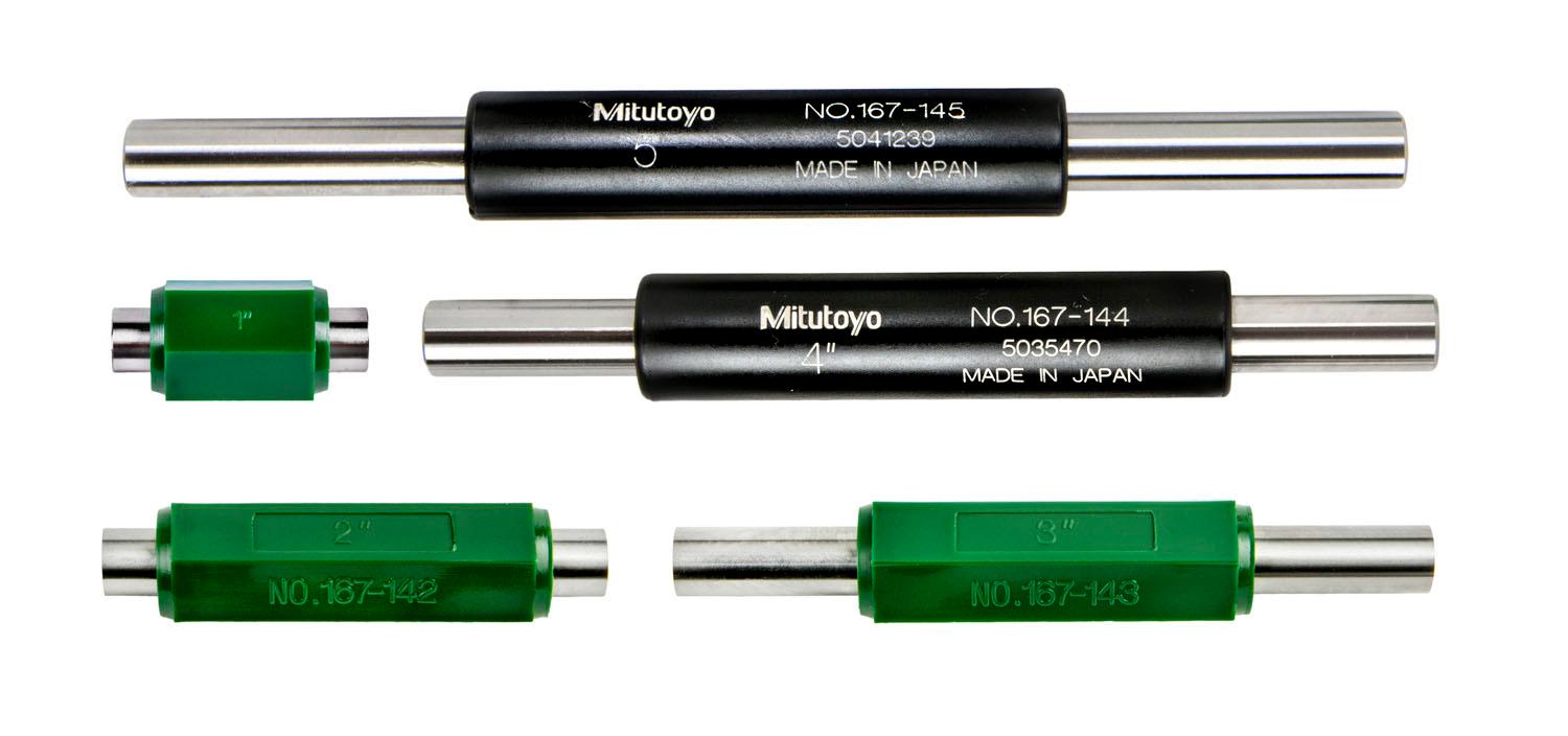 Mitutoyo, 167-912, 1-5 In, Micrometer Standard Set, 5 Pieces