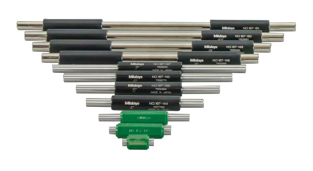 Mitutoyo, 167-913, 1-11 In, Micrometer Standard Set, 11 Pieces