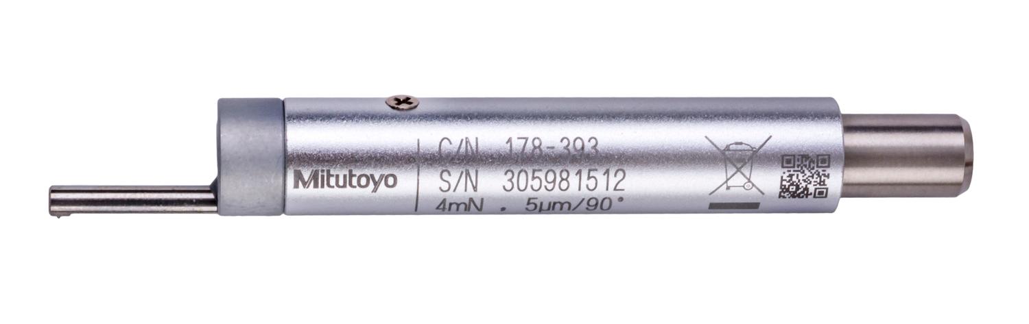 Mitutoyo, 178-393, 4mN, 90 degree 5 Micron Stylus Tip, Replacement Extra-Small Hole Detector for SJ-410 and SJ-310 Surface Roughness Tester Standard, Retractable and Transverse Drive Unit Models, 2.8mm Diameter Minimum Hole Size