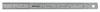 Mitutoyo, 182-302, 6 In, 150mm Steel Rule, 5/8 In  Wide, One-side, Semi-flexible, Satin Chrome Finish Tempered Stainless Steel, (1/16, 1/32, 1/64, 1mm, 0.5mm)