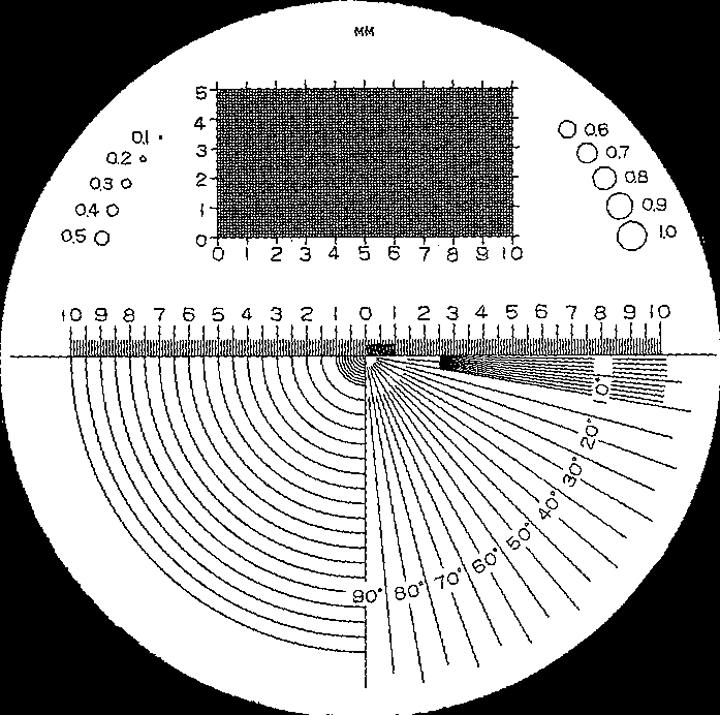 Mitutoyo, 183-105, Reticle #4 for Pocket Comparator