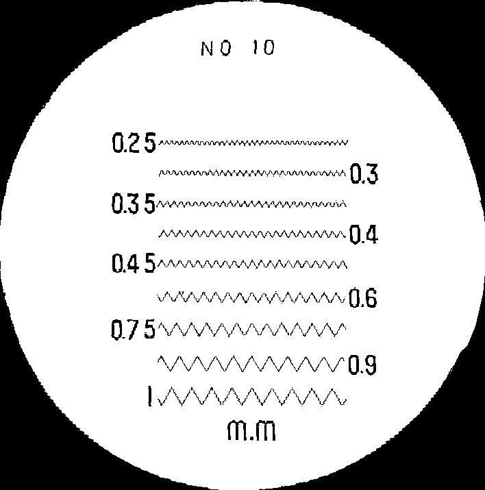 Mitutoyo, 183-111, Reticle #10 for Pocket Comparator