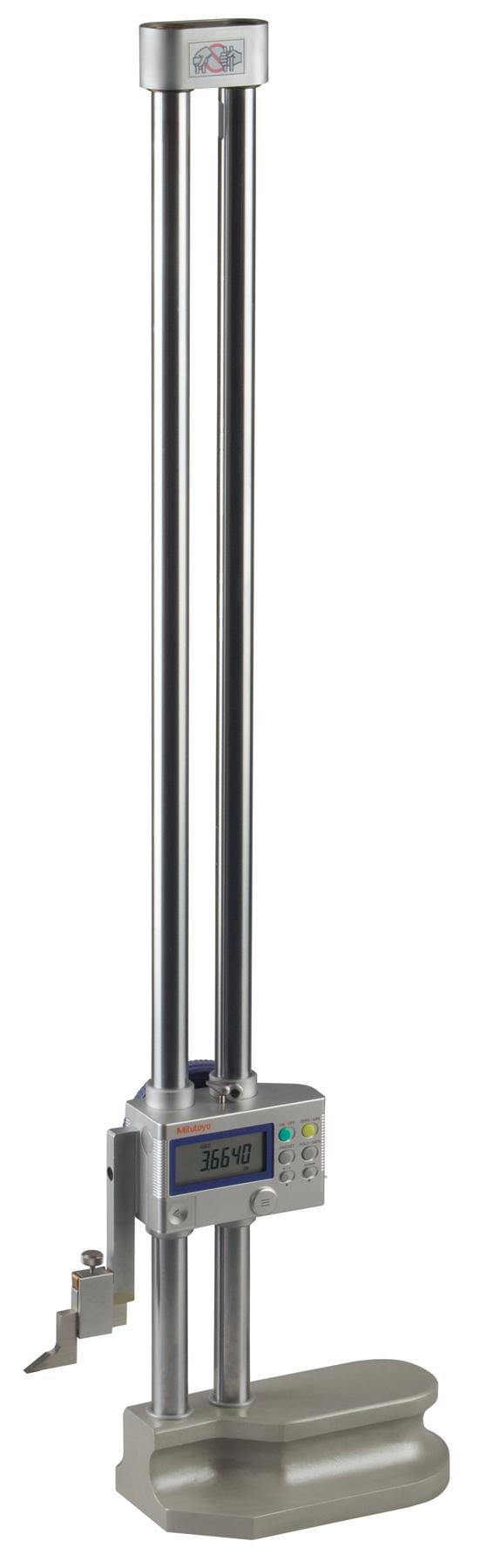 Mitutoyo, 192-631-10, 0-18 In/450mm,  .0005 In/.0002 In/0.01mm/0.005mm, Standard Type Digimatic Height Gage, With SPC Output