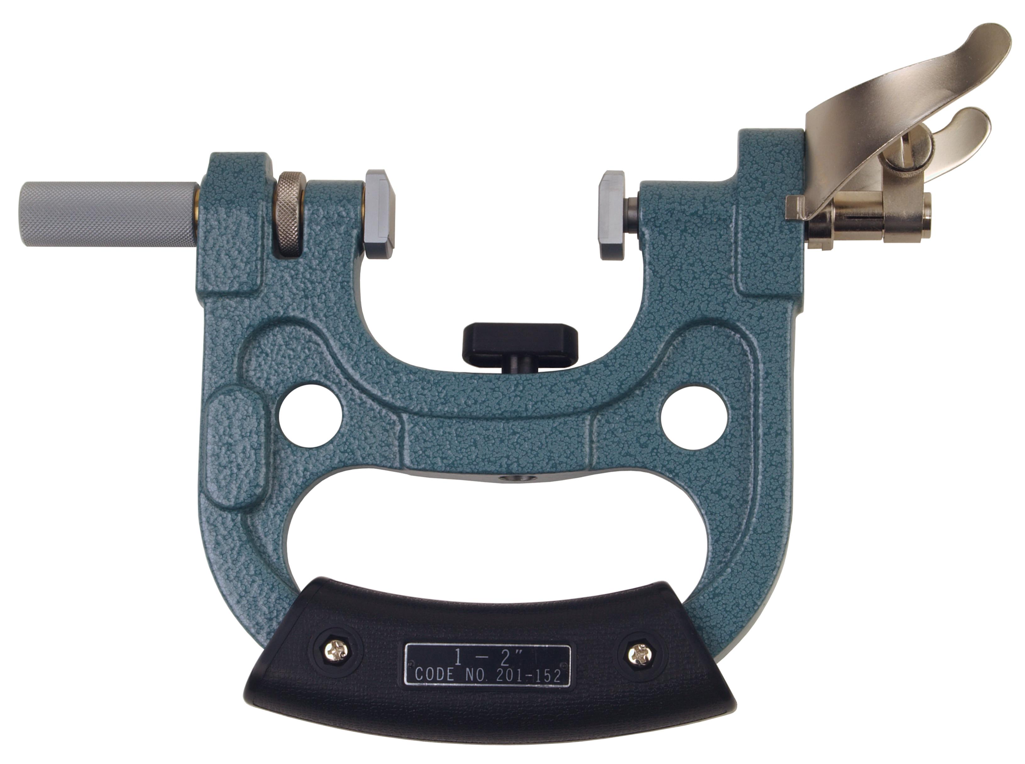 Mitutoyo, 201-152, 1-2 In Dial Snap Gage, 3/8 In stem dia., indicator not included