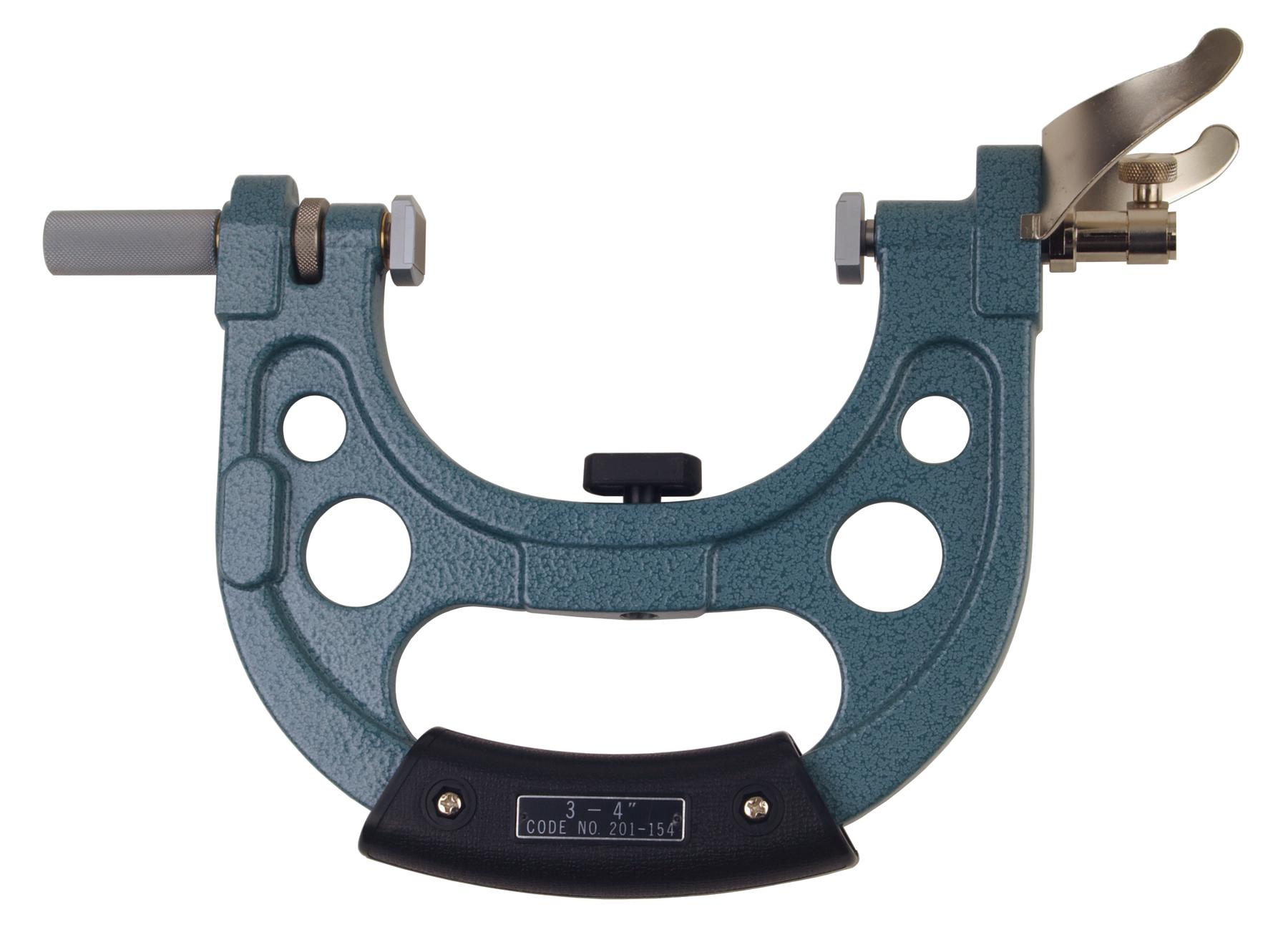 Mitutoyo, 201-154, 3-4 In Dial Snap Gage, 3/8 In stem dia., indicator not included