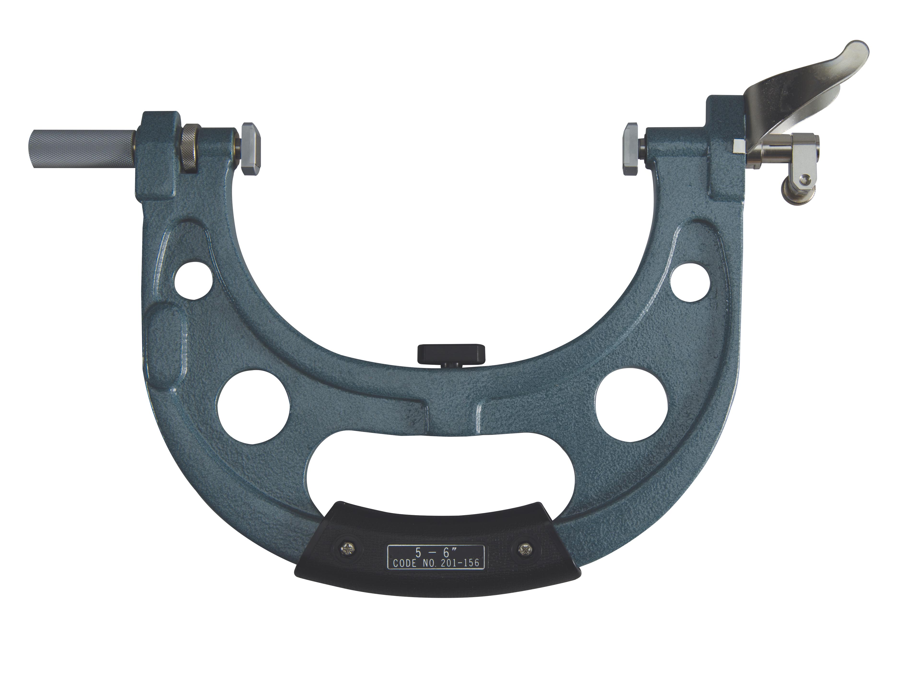 Mitutoyo, 201-156, 5-6 In Dial Snap Gage, 3/8 In stem dia., indicator not included