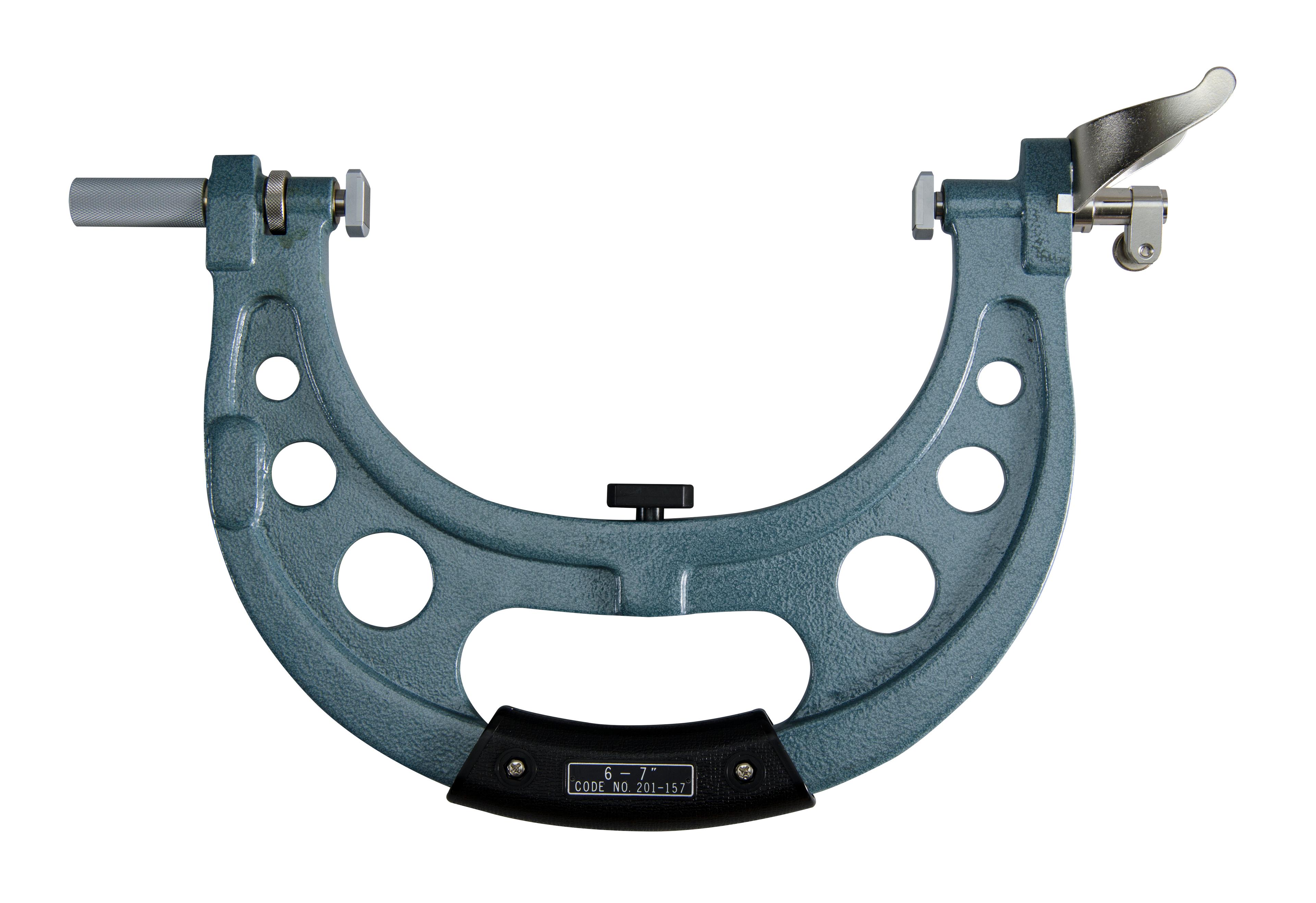Mitutoyo, 201-157, 6-7 In Dial Snap Gage, 3/8 In stem dia., indicator not included