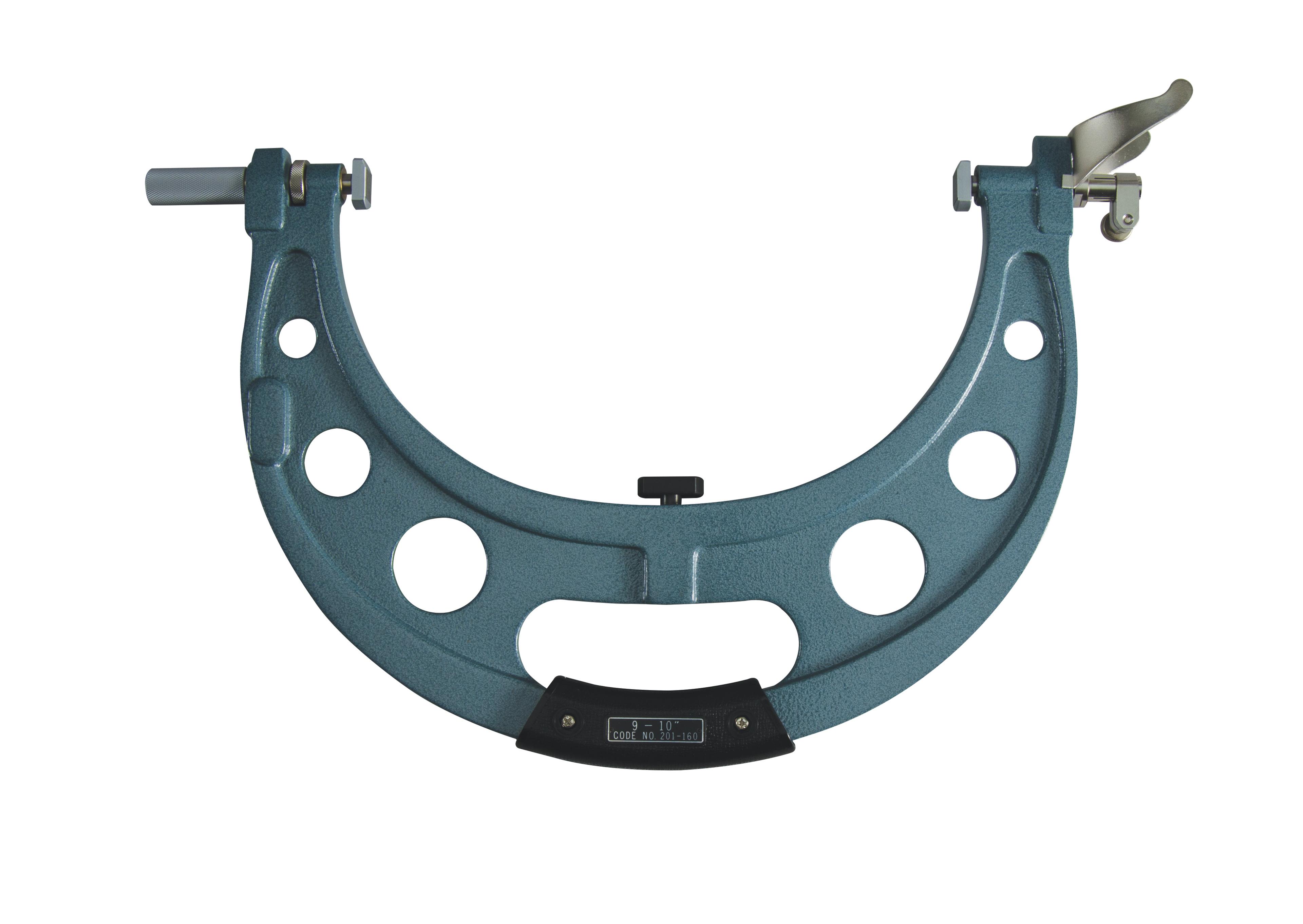 Mitutoyo, 201-160, 9-10 In Dial Snap Gage, 3/8 In stem dia., indicator not included