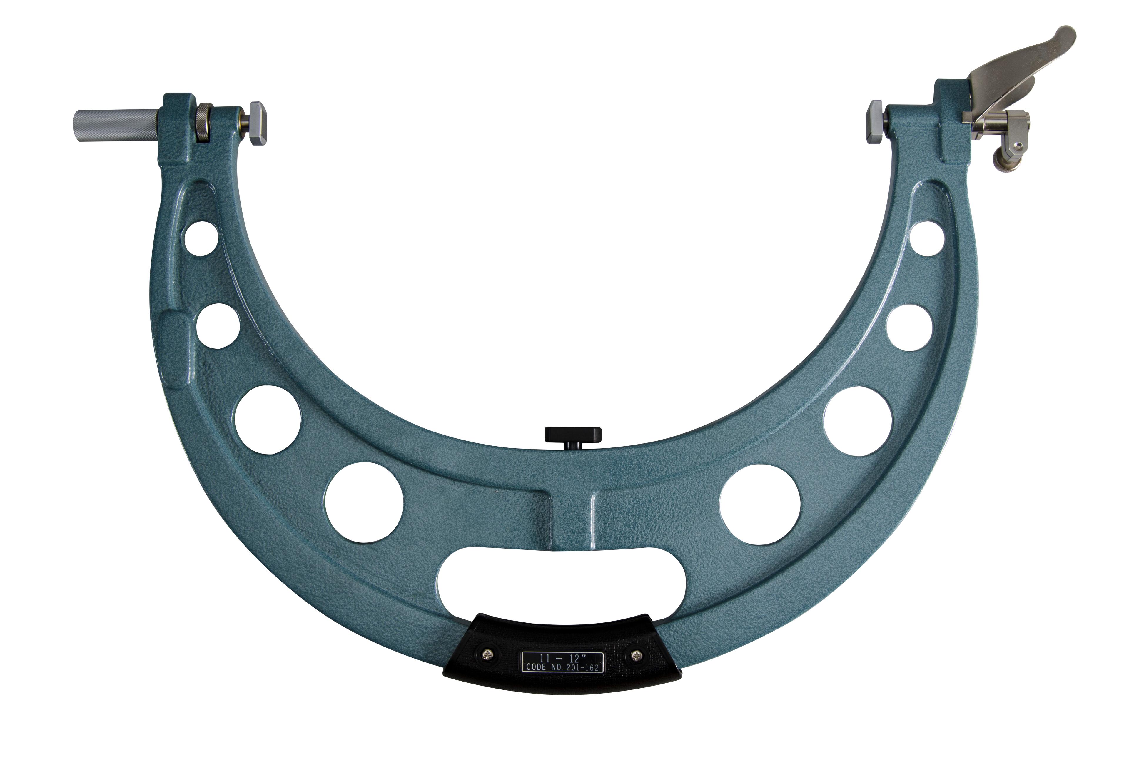 Mitutoyo, 201-162, 11-12 In Dial Snap Gage, 3/8 In stem dia., indicator not included