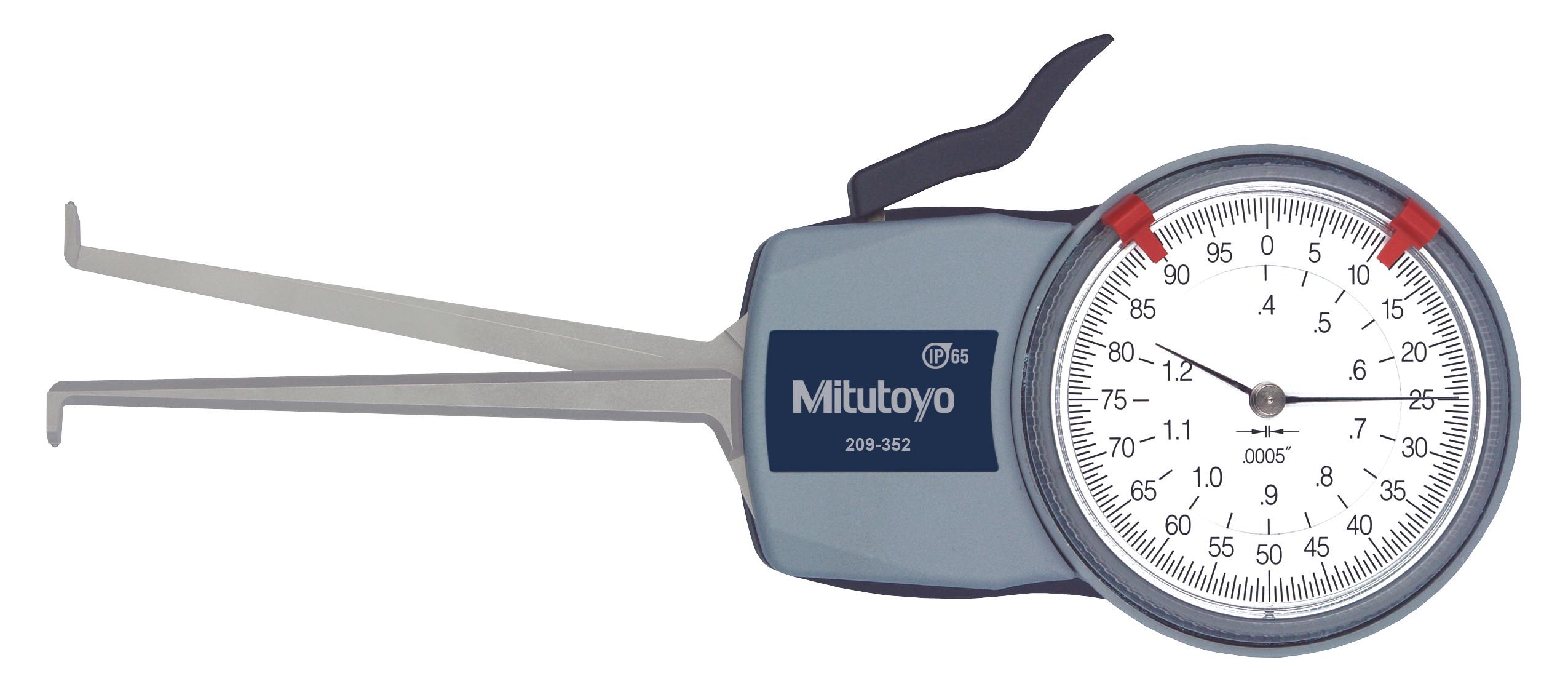 Mitutoyo, 209-352, .40-1.2 In, .0002 In, Dial Caliper Gage