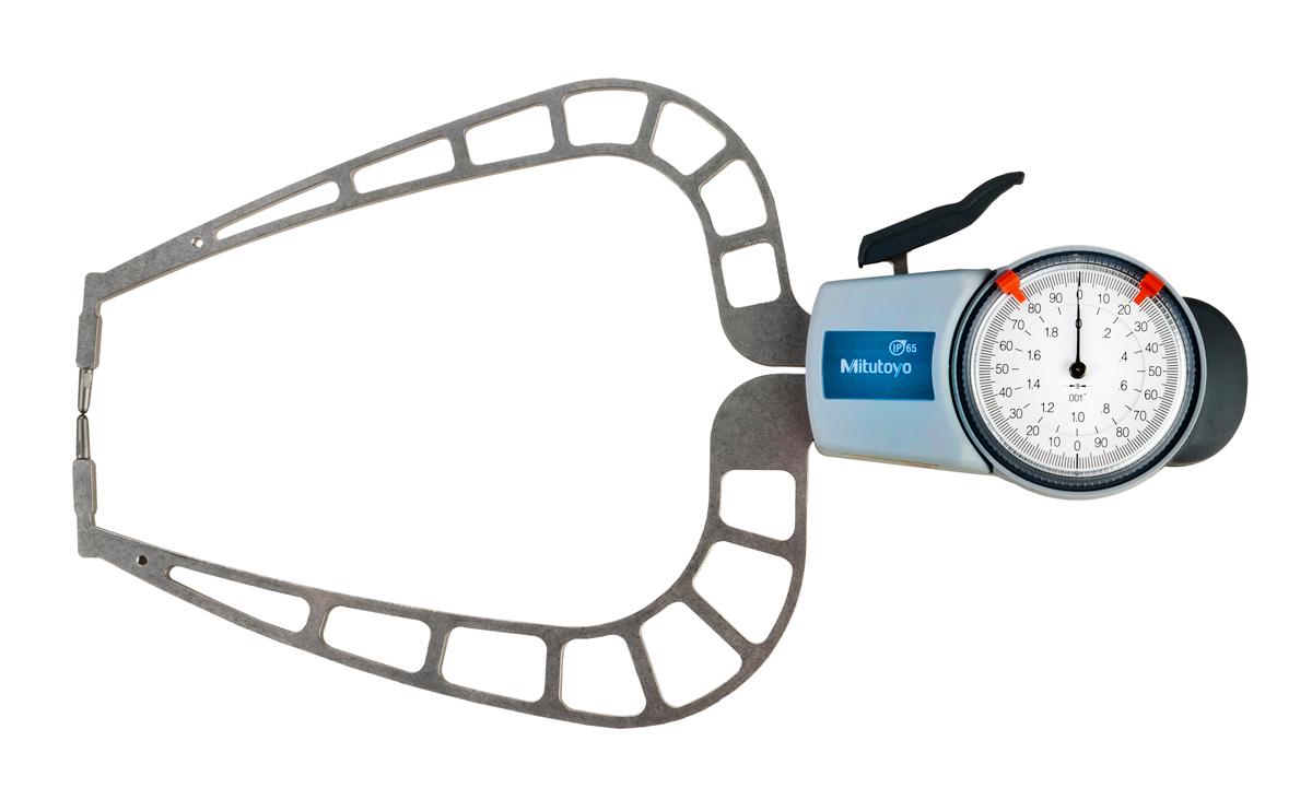 Mitutoyo, 209-916, Dial Caliper Gage, 0-2.0 in range, .001 In graduation, +/-0.02 In accuracy