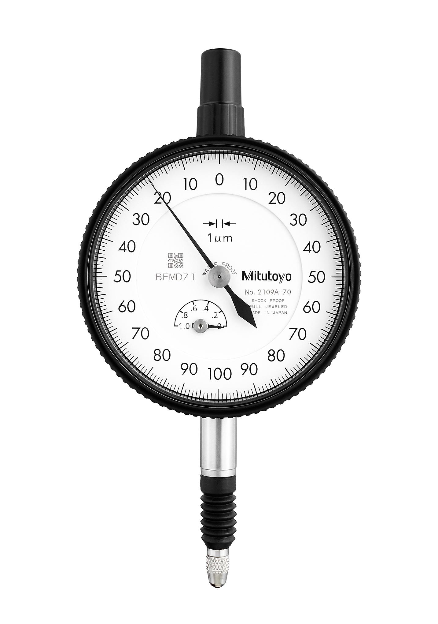 Mitutoyo, 2109A-70, SERIES 2 METRIC STANDARD TYPE DIAL INDICATOR 1MM, 0.001MM