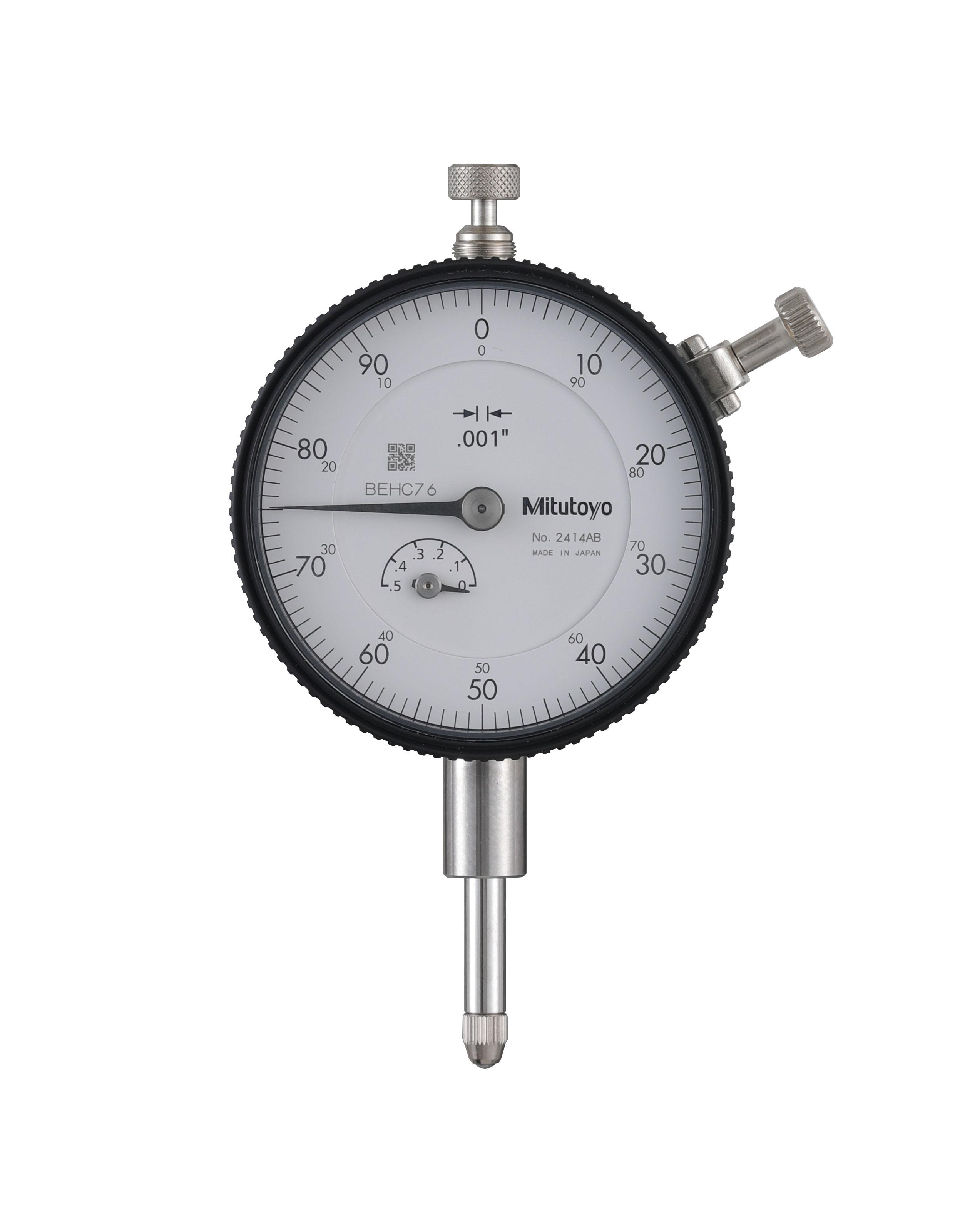 Mitutoyo, 2414AB, DIAL INDICATOR, STANDARD TYPE, INCH, .5 In .001 In FB