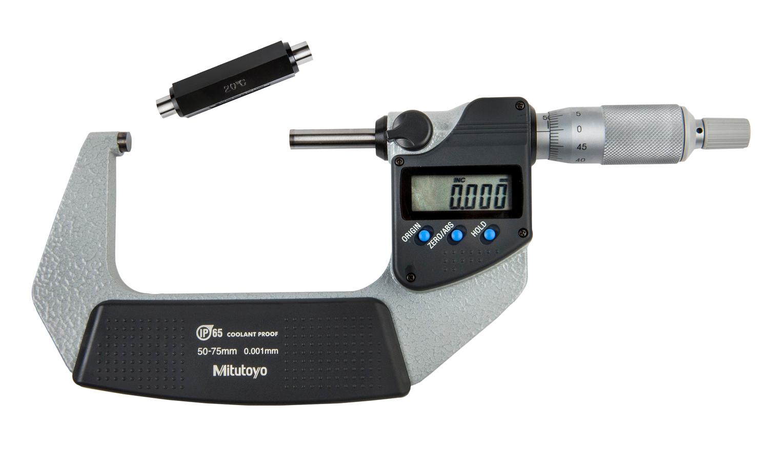 Mitutoyo, 293-246-30, Coolant Proof Micrometer 75mm Ratchet Thimble  (W/O SPC) IP65