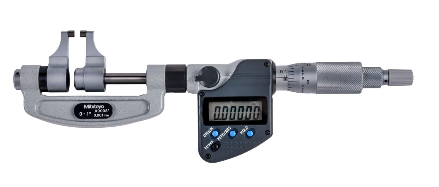 Mitutoyo, 343-350-30, MICROMETER, CALIPER, OUTSIDE, 0-1 In, .00005 In/0.001MM