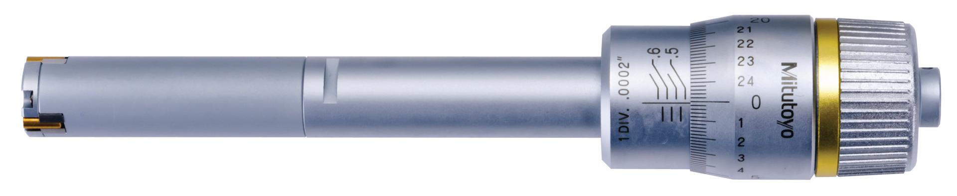 Mitutoyo, 368-264, .5-.65 In, .0001 In, Holtest, Titanium Nitride Coated Contact Points, Ratchet Stop