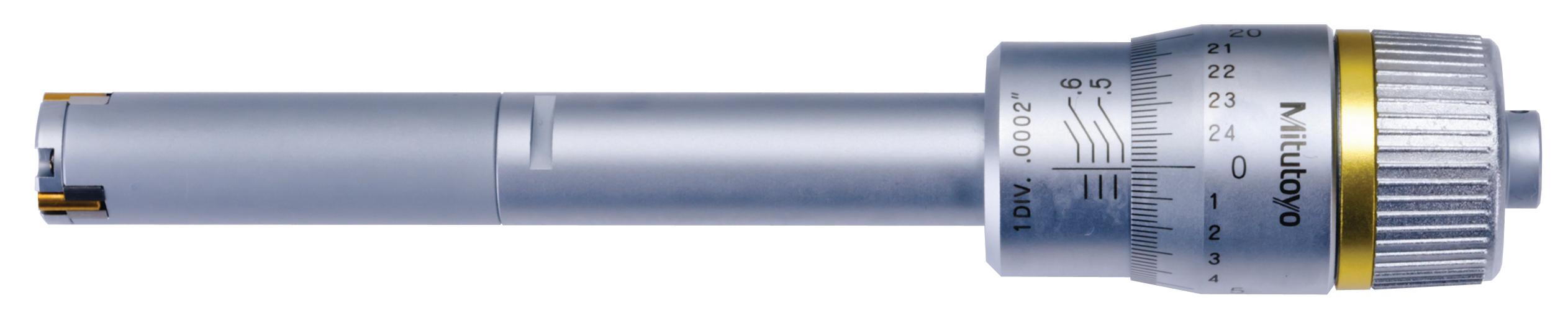 Mitutoyo, 368-264, .5-.65 In, .0001 In, Holtest, Titanium Nitride Coated Contact Points, Ratchet Stop