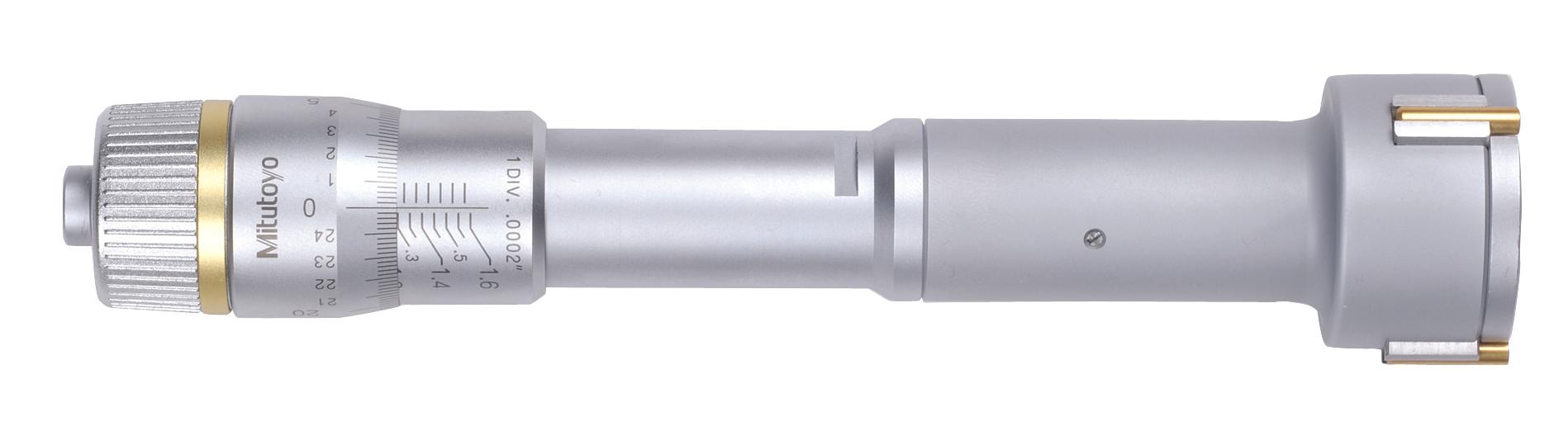 Mitutoyo, 368-268, 1.2-1.6 In, .0002 In, Holtest, Titanium Nitride Coated Contact Points, Ratchet Stop
