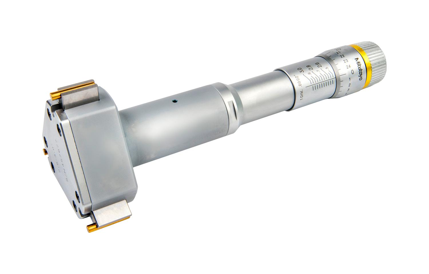 Mitutoyo, 368-271, 2.5-3 In, .0002 In, Holtest, Titanium Nitride Coated Contact Points, Ratchet Stop