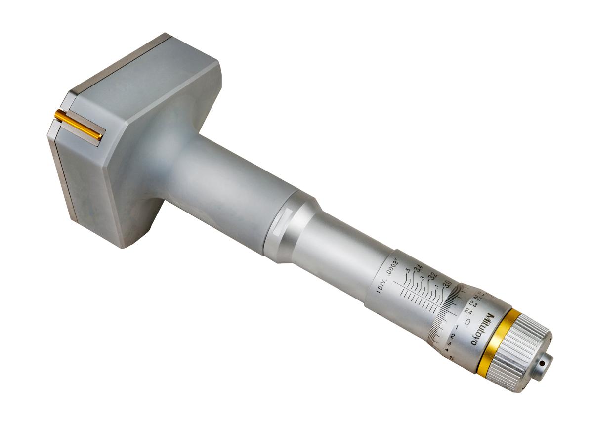 Mitutoyo, 368-272, 3-3.5 In, .0002 In, Holtest, Titanium Nitride Coated Contact Points, Ratchet Stop