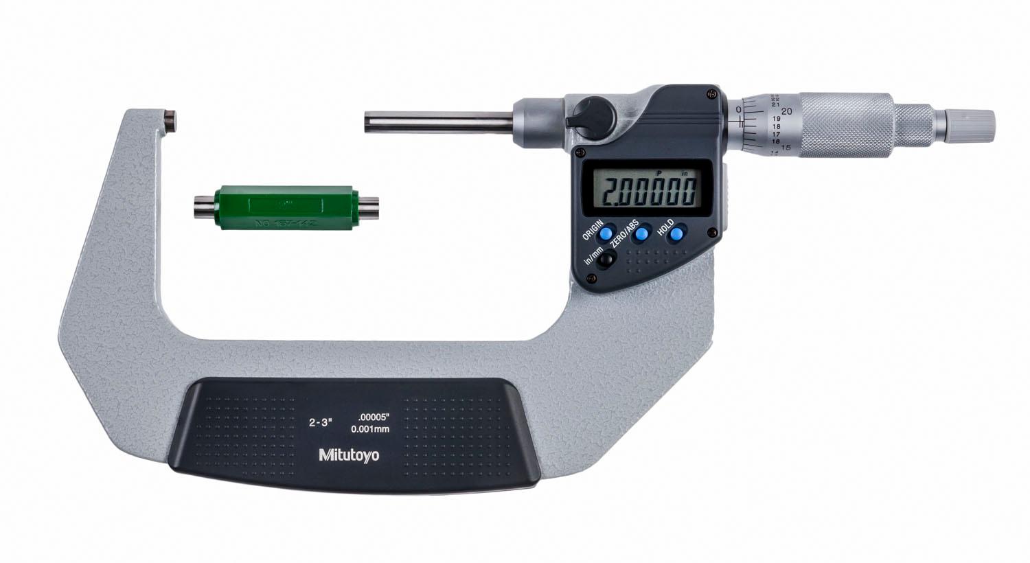 Mitutoyo, 406-352-30, MICROMETER, NON-ROTATING, 2-3 In, .00005 In/0.001MM