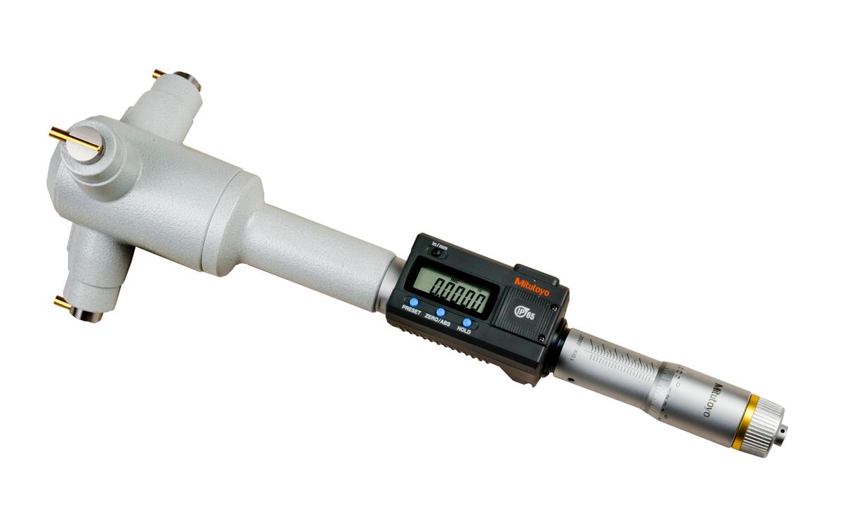 Mitutoyo, 468-275, 5-6 In/127-152.4mm, .0001 In/0.001mm, Digimatic Holtest, With SPC Output, Ratchet Stop