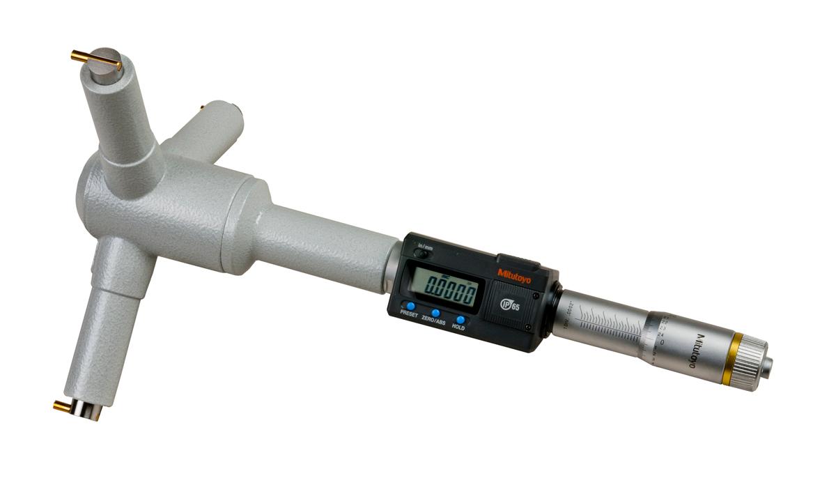 Mitutoyo, 468-278, 8-9 In/203.2-228.6mm, .0001 In/0.001mm, Digimatic Holtest, With SPC Output, Ratchet Stop