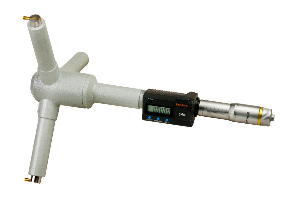 Mitutoyo, 468-280, 10-11 In/254-279.4mm, .0001 In/0.001mm, Digimatic Holtest, With SPC Output, Ratchet Stop