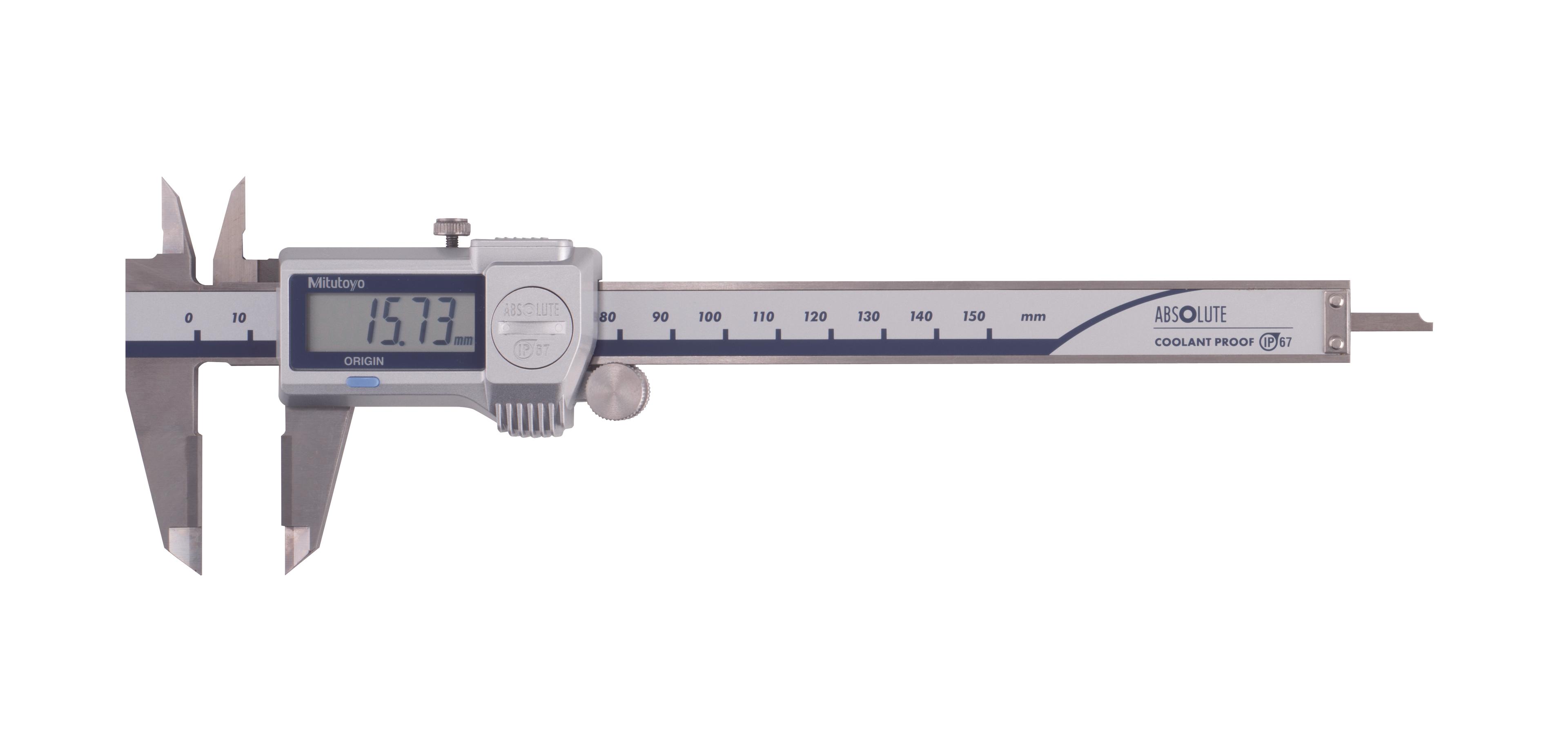 Mitutoyo, 500-721-20, CALIPER, DIGIMATIC, 0-150MM, IP67, 0.01MM, W/ SPC, CARBIDE OD