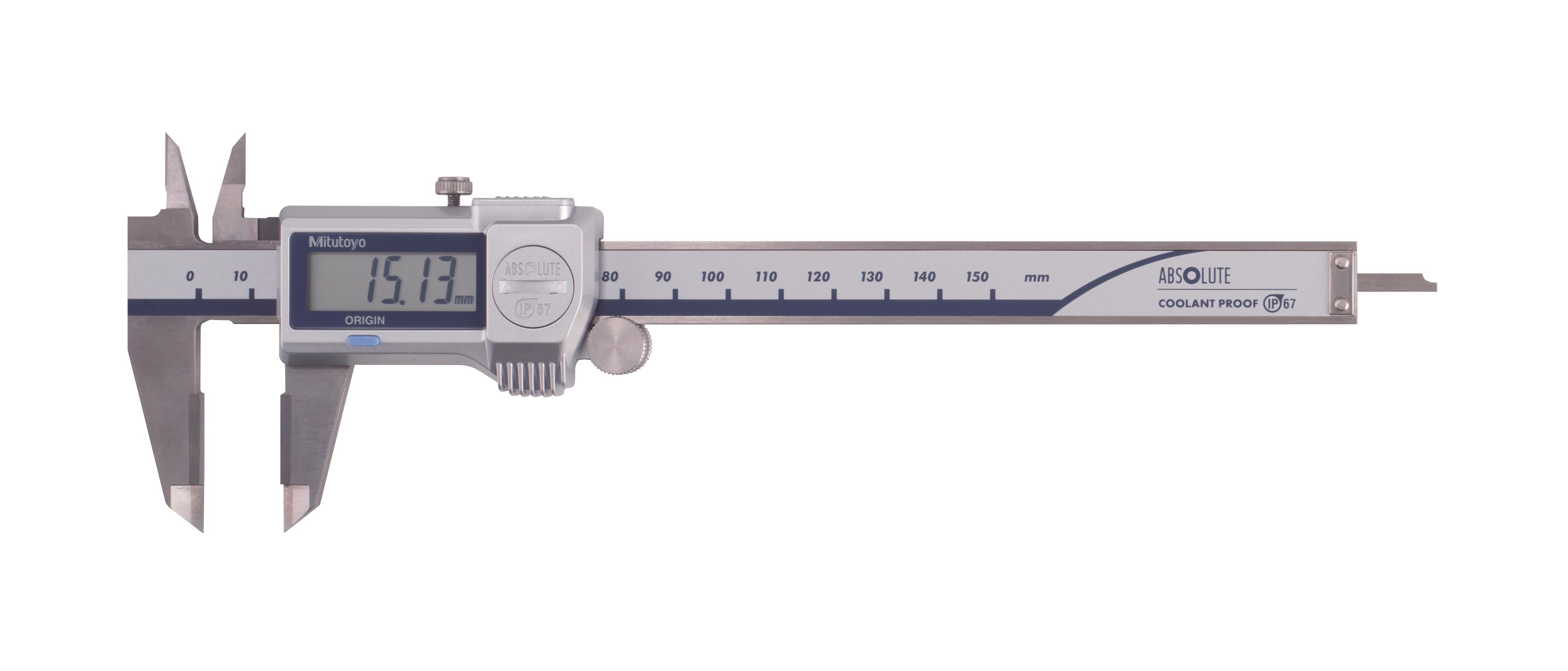 Mitutoyo, 500-723-20, CALIPER, DIGIMATIC, 0-150MM, IP67, 0.01MM, W/ SPC, CARBIDE OD/ID